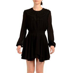 Just Cavalli Women's Black Open Back Mini Dress US S IT 40
